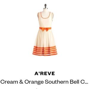 A'REVE cream & orange dress fit like a med.